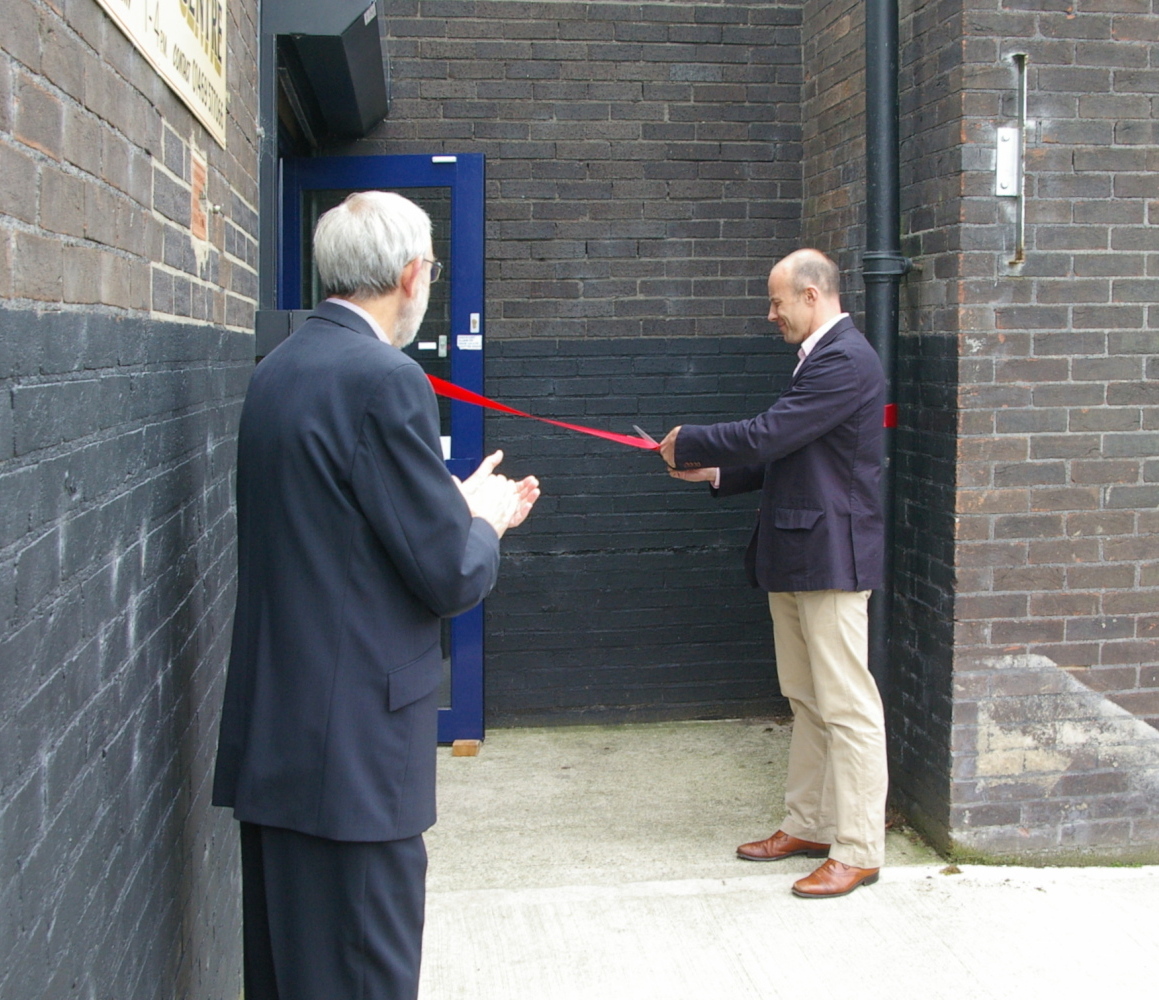 cutting the ribbon